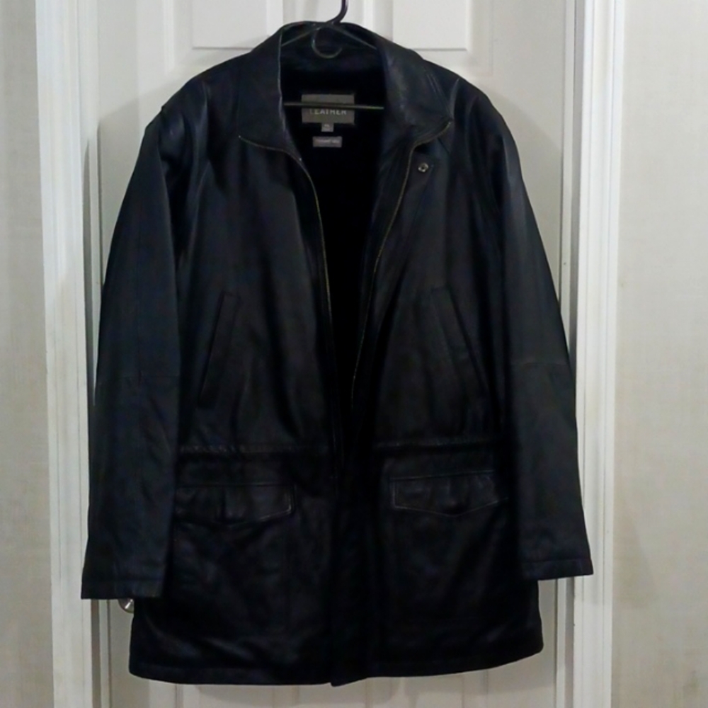 Wilson's Leather  mens black XL tall 3/4 length coat